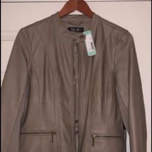 Mo-Ka Ebele Faux Leather Jacket NWT size M
